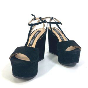 Sergio Rossi A78370 Ankle strap Mules suede Black